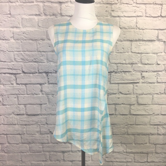 LAST CALL!! NWOT Babaton Plaid Asymmetrical Detail Shell - Picture 4 of 16